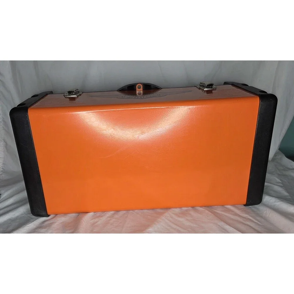 Harley-Davidson Orange and Black 22-Inch Metal & Plastic Toolbox W/ Tray HDDX-22